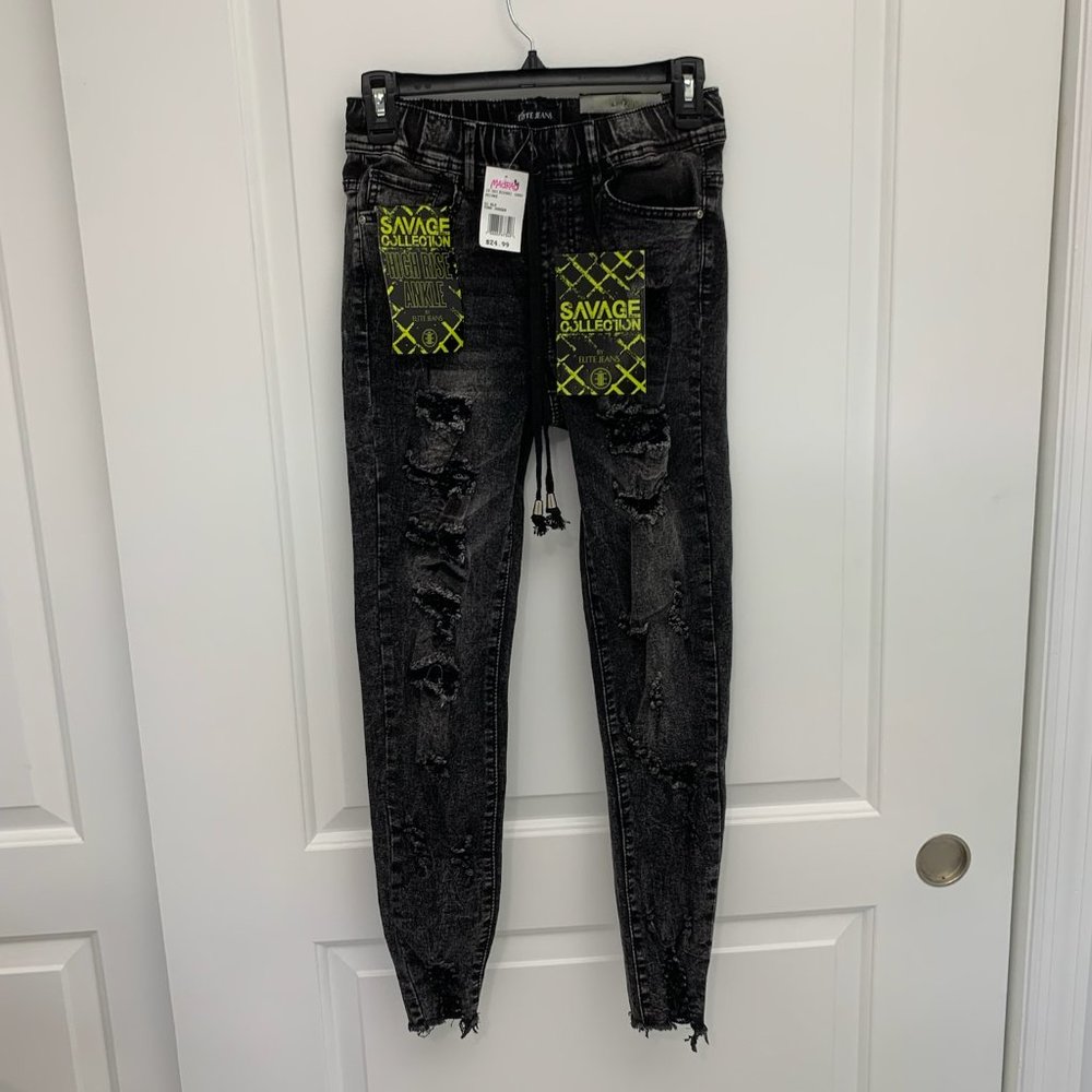 Elite Jeans High Rise Ankle Denim Joggers